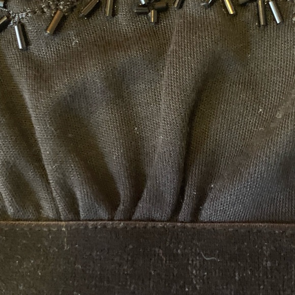 LOFT Blouse Small Black Beaded Velvet Trim - Picture 4 of 8